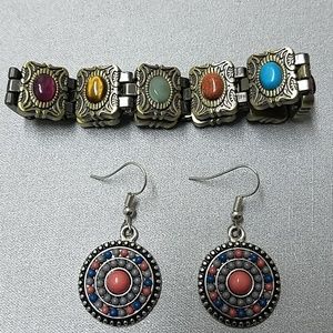 Bracelet & 1 Pair of Earrings